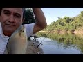 PESCA COM RIO MUITO BAIXO / MESMO ASSIM É TANTO PEIXE QUE DA ALEGRIA PESCAR