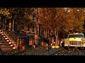New York Autumn Ambience: Autumn Birds, Quiet New York Residential Street Sounds