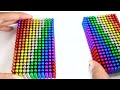 Magnetic challenge How to build a beautiful villa and swimming pool with ASMR magnetic balls