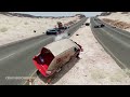 Massive Spike Strip Pileup Car Crashes #95 – BeamNG Drive | CrashBoomPunk