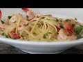 Shrimp Scampi & Pasta - Linguine With Lemon Butter Garlic White Wine Sauce