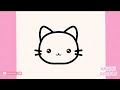 🌸HOW TO DRAW A CUTE CAT FACE 🐱 ~ STEP BY STEP ~ KAWAII DOODLE