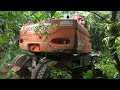 TIMELAPSE:: Fails or Success Use Excavator Harvest Salvaging Large Trees Dangerous in Deep Water