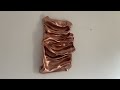 DIY PLASTER ART - copper chrome effect (joint compound, canvas, wire mesh)