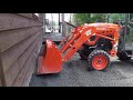 #443 Kubota LX2610 Compact Tractor. Box Blade. Gravel Work in the Driveway. outdoors