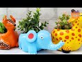 @craft.pocket DIY Plastic Bottle Cute Planters प्लास्टिक बोतल से बनाएं प्यारे प्लांटर्स