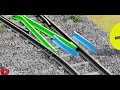 How do trains change the tracks?