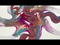 Vibrant Swipe + Transfer Swipe with Australian Floetrol ~ New Paint Pour, Acrylic Fluid Art