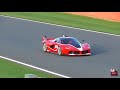 13 Ferrari FXXK Racing around silverStone Race track