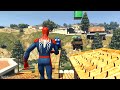 GTA 5 Spiderman & Rainbow Minions Pool Parkour (Euphoria phisics & Ragdolls) #8