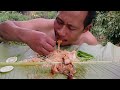 Cook and Eat Smoked pork ,Mushroom cook with Bamboo shoots and Axone Naga style mukbang