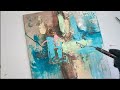 Texture art techniques / Acrylic painting on canvas / Abstract painting for beginners