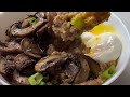 How to make Savory Oatmeal 🍛 Savory Miso Mushroom Oatmeal with an Egg | ASMR Oats