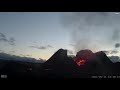 Huge part of back wall of crater falls down into the lava pool - Highlights!