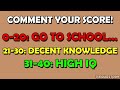 Only INTELLIGENT Seniors Can Get ONLY 20 Questions (97% Will FAIL!)