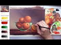 Апельсины / Мандарины. Как нарисовать 🎨АКРИЛ! Сезон 6-17 | Мастер-класс ДЕМО