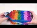 Satisfying Video l How to Make Rainbow Feeding-Bottle WITH Glossy Slime & Mixed Tub Cutting ASMR #63