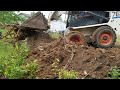 Stump removal using a bobcat