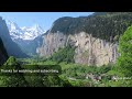 Switzerland 4K 🇨🇭 Lauterbrunnen In Spring Scenic Relax ASMR