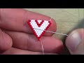 Double Heart Earrings (Brick Stitch)