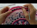 How to Crochet a Mandala Dandelion Blanket Part 3 (R24 - R34)