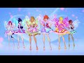 Winx Club Aisha / Layla All Transformation