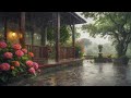 FALL ASLEEP with HEAVY RAIN In QUIET PLACE GARDEN for Bye Insomnia | CAN SLEEP IN 5 MINUTES