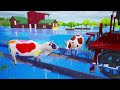 Crazy Cows Great Escape from Underground Tunnel! Greedy Farmer and Gorilla Funny Animals Stories
