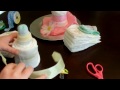 How to make a diaper cake - Baby Bottle