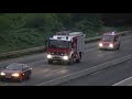 MASSIVE CONVOY OF FIRE ENGINES RESPONDING TO FLOODINGS IN GERMANY, over 50 in one catch