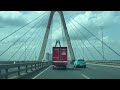 Crossing the Nhat Tan Bridge in Hanoi, Vietnam