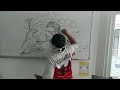 The real whiteboard art #1 | Live Draw Sukuna and mahoraga in 10 minutes