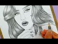 How to Draw a girl with beautiful makeup💄?|| an Easy Way to Draw a Girl with beautiful makeup& hair