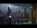 [1hour] Blade Runner vibes and ambient music. A woman looking down on a rainy city from a skyscraper