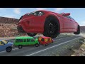Flatbed Long Cars Transport Crashes Gadi Drive Games - Cars  Deepwater - Beamng.Drive