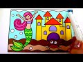 How to Draw a Mermaid for Kids 💜💖💚 Mermaid Drawing for Kids | Mermaid Coloring Pages for Kids