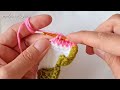 Very easy to make Tunisian baby blanket crochet knitting pattern