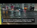 Flooding across the GTA has highway lanes washed out and TTC stations filling with water