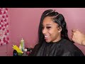 HOW TO: TWO PONYTAIL HALF UP HALF DOWN QUICKWEAVE