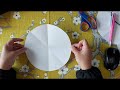 How to cut a round tablecloth.