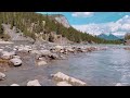 🇨🇦 4K Relaxing Nature Ambience 🏔️Canadian Rockies Spring Waterfall 🌊 Insomnia Mindfulness Serenity