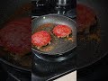 burgers cooking for 5 minutes