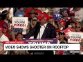 Video appears to show suspected Trump shooter on a roof