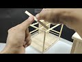 miniature 2 storey house made of ice cream sticks