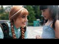 Our Daughter finally meets Anna and Elsa in real life (World of Frozen, Hong Kong Disneyland)