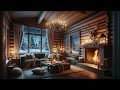 Falling Snowflakes ❄️ Relaxing Reading Atmosphere and Crackling Fireplace Sounds