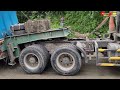 Very Hard to Pass!!! Renault MAN 6×6 Trailer Truck Helpless on the Rock Jomba Hill
