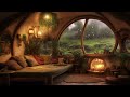 🌧️ Hobbit Bedroom Retreat 🛌 - Soothing Rainfall Sounds for Relaxing, Studying, or Peaceful Sleep