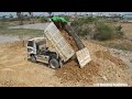 Incredibles Update Moving Stone to Water Using Bulldozer D31P And Truck 5T Unloading Stone