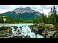 Athabasca Falls Waterfall Ambience | White Noise | Banff Canada | Nature sounds for Sleep and Focus